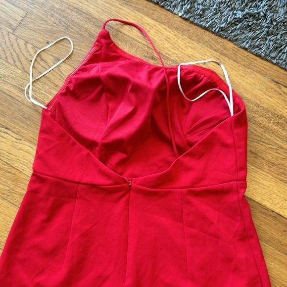 NWOT Princess Polly Priya Red One Shoulder Strap Slit Mini Dress Size 8 - Picture 8 of 15